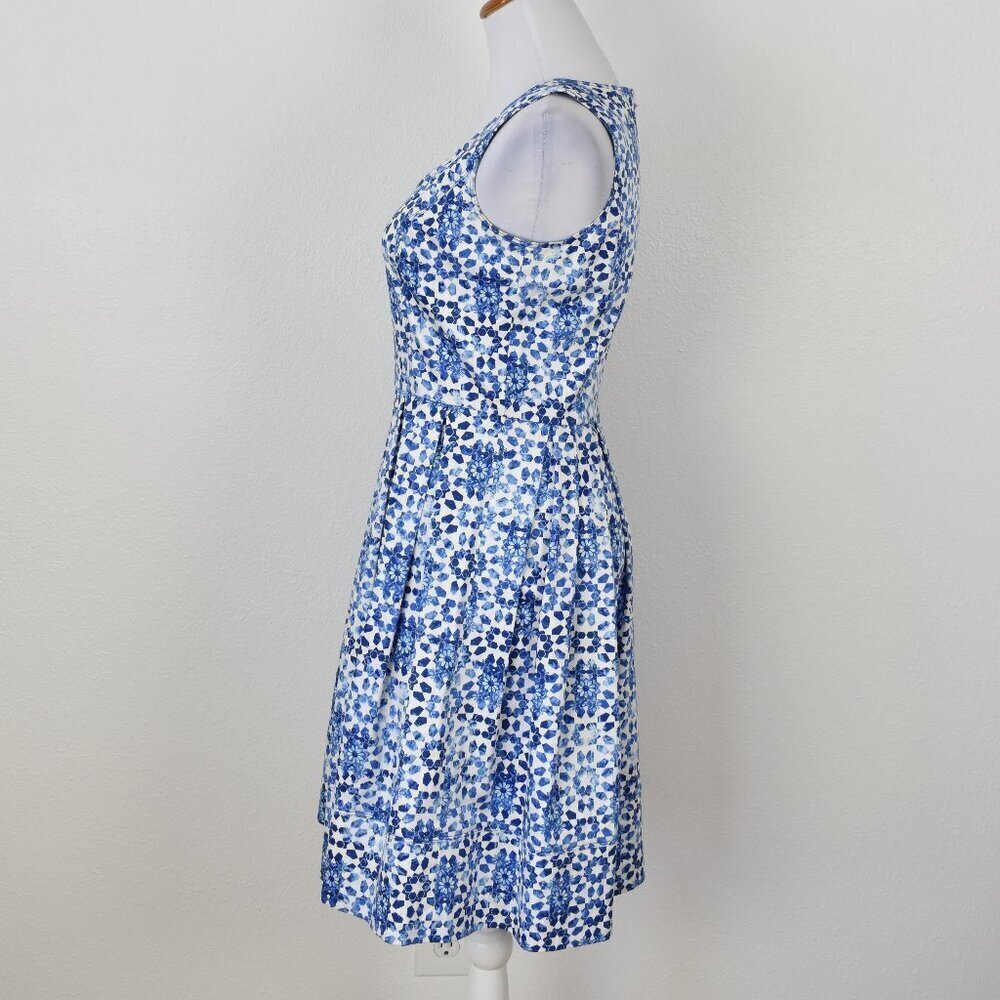 Calvin Klein Fit and Flare Mosaic Floral Dress - 2 - Picture 4 of 10